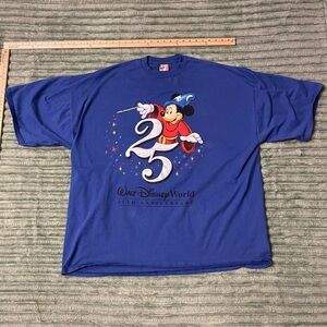 Disney Blue Mickey Mouse 25th Anniversary Tee